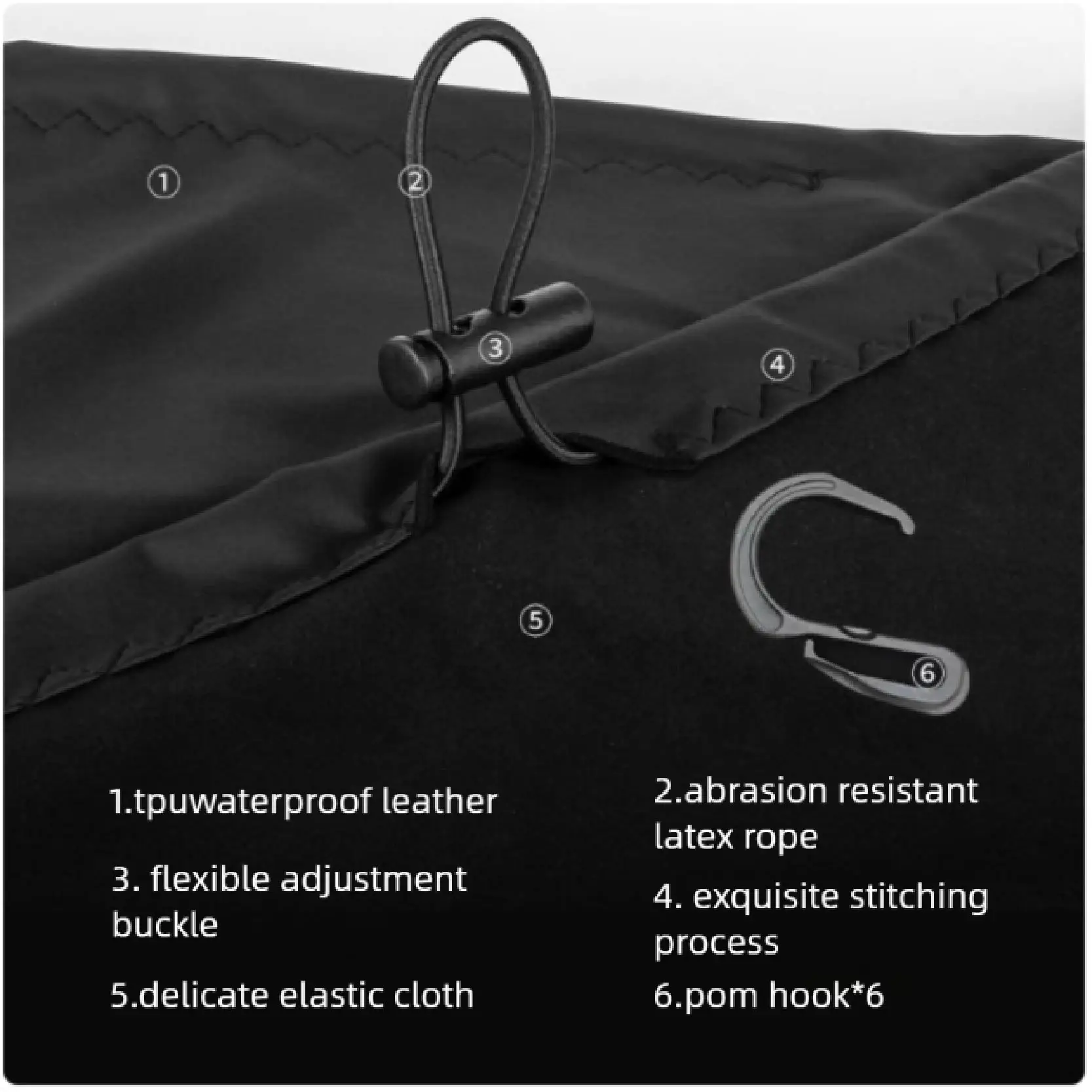 Motorcycle Luggage Cover Waterproof Wear-Resistant Elastic Mesh Bag Outdoor Riding Debris Cover With Large Head Helmet Net thumbnail 6