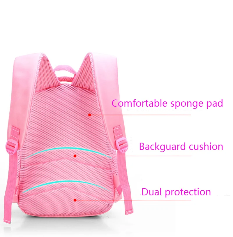 Children Backpack Pink Cute Cat Kindergarten Kid School Bag Backpack Girl Student Teenagers Waterproof Primary Bookbag SchoolBag thumbnail 2