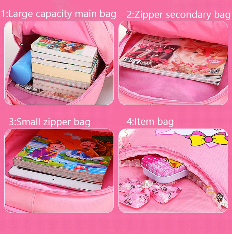 Children Backpack Pink Cute Cat Kindergarten Kid School Bag Backpack Girl Student Teenagers Waterproof Primary Bookbag SchoolBag thumbnail 5