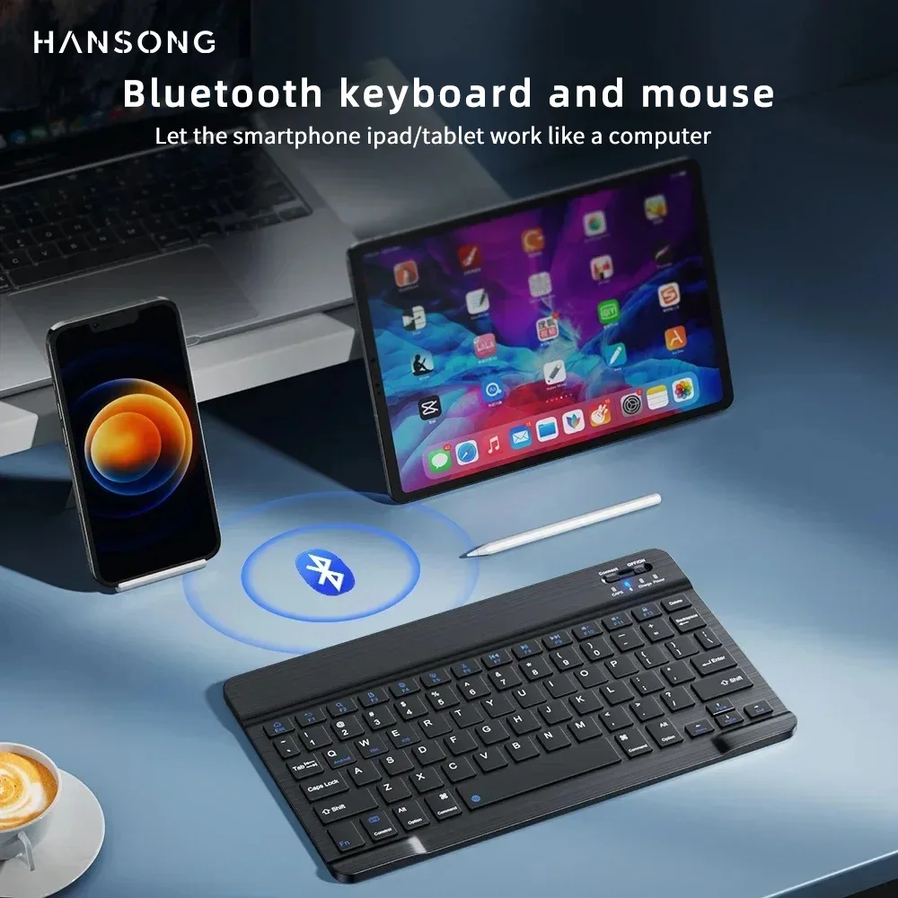 Tablet Wireless 10inch Keyboard For iOS Android Windows For iPad Huawei Samsung Teclado Bluetooth-compatible Keyboard and Mouse