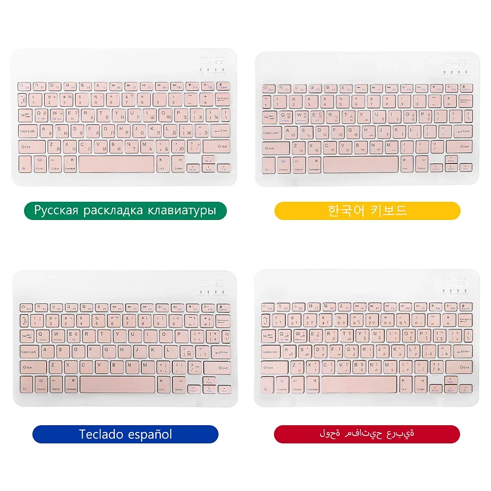 Tablet Wireless 10inch Keyboard For iOS Android Windows For iPad Huawei Samsung Teclado Bluetooth-compatible Keyboard and Mouse thumbnail 6