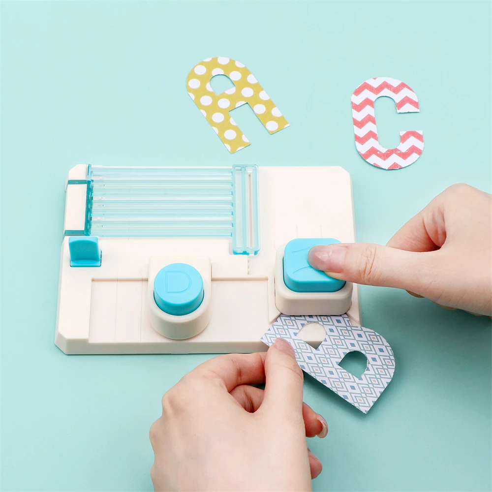 Mini Alphabet Punch Board for DIY Letter Embossing Machine for Craft Cards Scrapbooking Party Decor - Manual Paper Press thumbnail 3