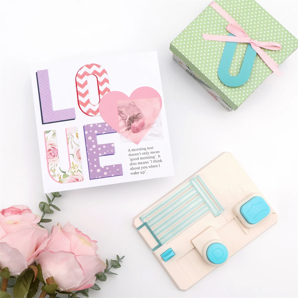 Mini Alphabet Punch Board for DIY Letter Embossing Machine for Craft Cards Scrapbooking Party Decor - Manual Paper Press thumbnail 4
