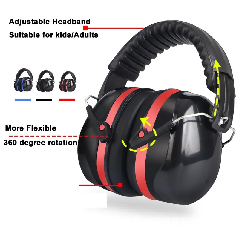 Hearing Protection Noise Canceling Ear Muffs Adult Headphones Suitable for Lawn Mowing, DIY, Construction, Carpentry, Shooting thumbnail 2