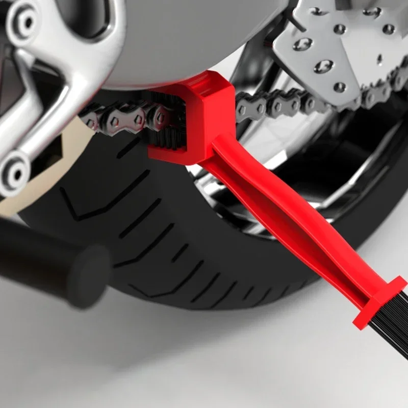 Motorcycle Chain Cleaning Brushes Chain Cleaner Motor Bicycle Scrubber Repair Tool Motorcycle Tools Outdoor Accessories thumbnail 2
