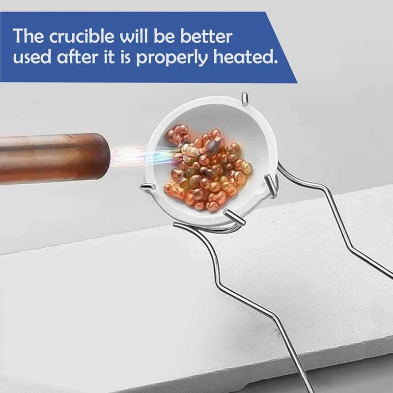 High-Temp Quartz Crucible Clip and Melting Bowl Set for Gold Silver Melting Jewelry Casting Metal Refining Furnace Tools thumbnail 2