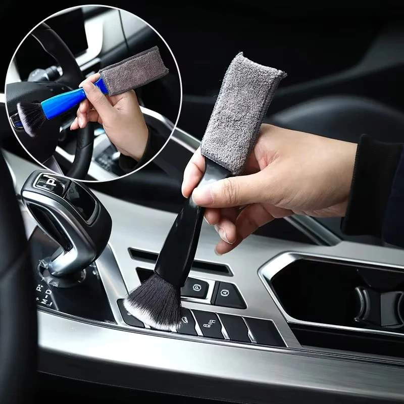 2 In 1 Car Detailing Motorcycle Cleaning Brushes Chain Cleaner Motor Car Air Conditioner Outlet Cleaning Brush thumbnail 2