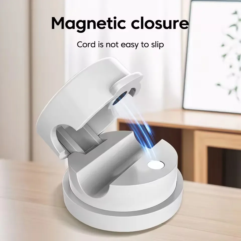 12/1pcs Magnetic Cable Clip Adjustable 360° Rotatable Cord Holder Under Desk Cable Wire Clamps Home Office Cables Clip Organizer thumbnail 6