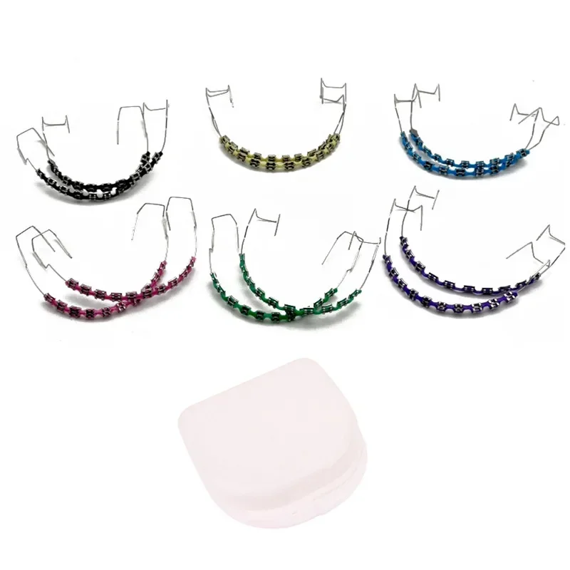 Fake Braces Colorful Dental Metal Wires Temporary Teeth Jewelry for Teen Adults Orthodontic Grade Safe Accessories thumbnail 3