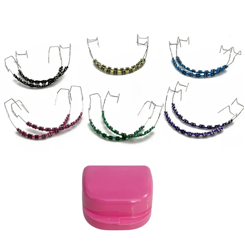 Fake Braces Colorful Dental Metal Wires Temporary Teeth Jewelry for Teen Adults Orthodontic Grade Safe Accessories thumbnail 5