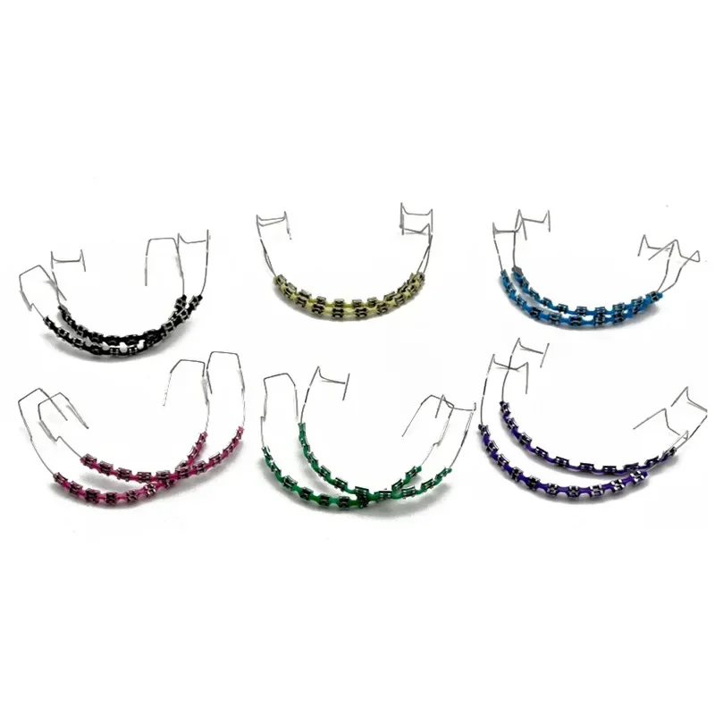 Fake Braces Colorful Dental Metal Wires Temporary Teeth Jewelry for Teen Adults Orthodontic Grade Safe Accessories thumbnail 4