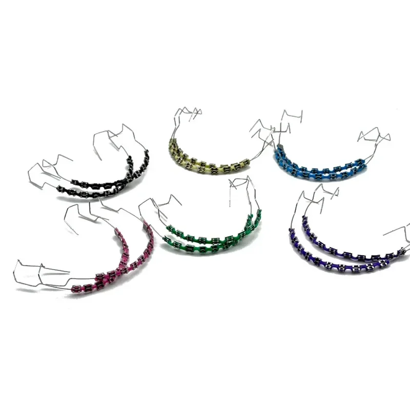 Fake Braces Colorful Dental Metal Wires Temporary Teeth Jewelry for Teen Adults Orthodontic Grade Safe Accessories thumbnail 2
