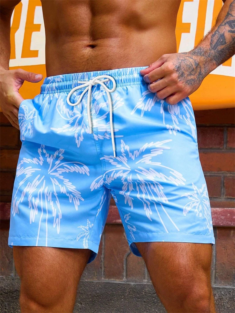New 3D Coconut Tree Beach Shorts Men Women Fruit Pineapple Print Surf Board Trunks Hawaii Swimwear Pants Kids Cool Ice Shorts thumbnail 3