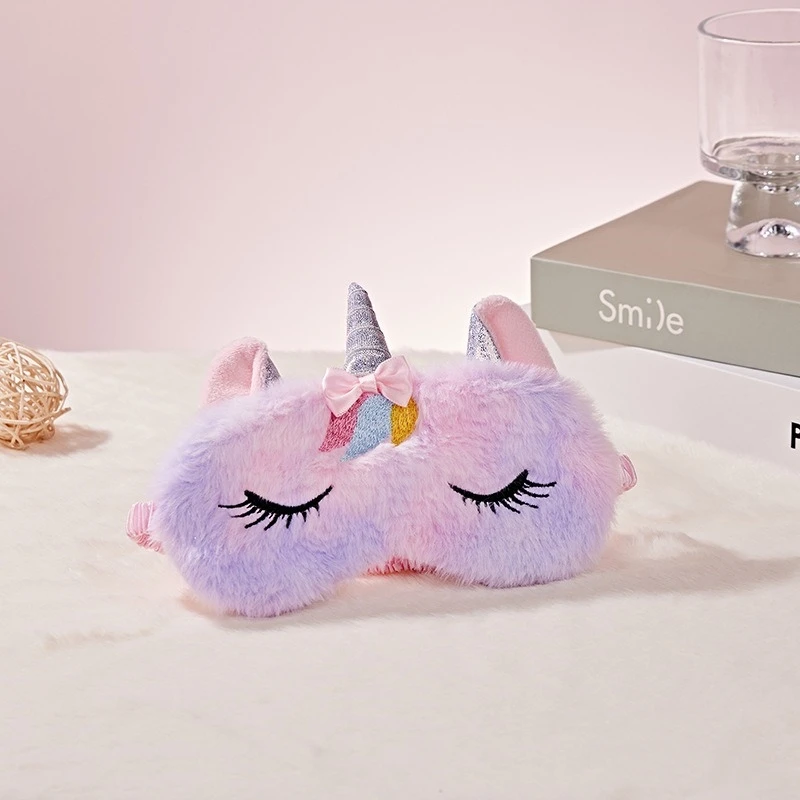 Cartoon Unicorn Party Anime Sleeping Mask Kids Gift Cute Blindfolds Travel Sleep Eye Band Shade Rest Eyepatch Plush Eye Cover thumbnail 4