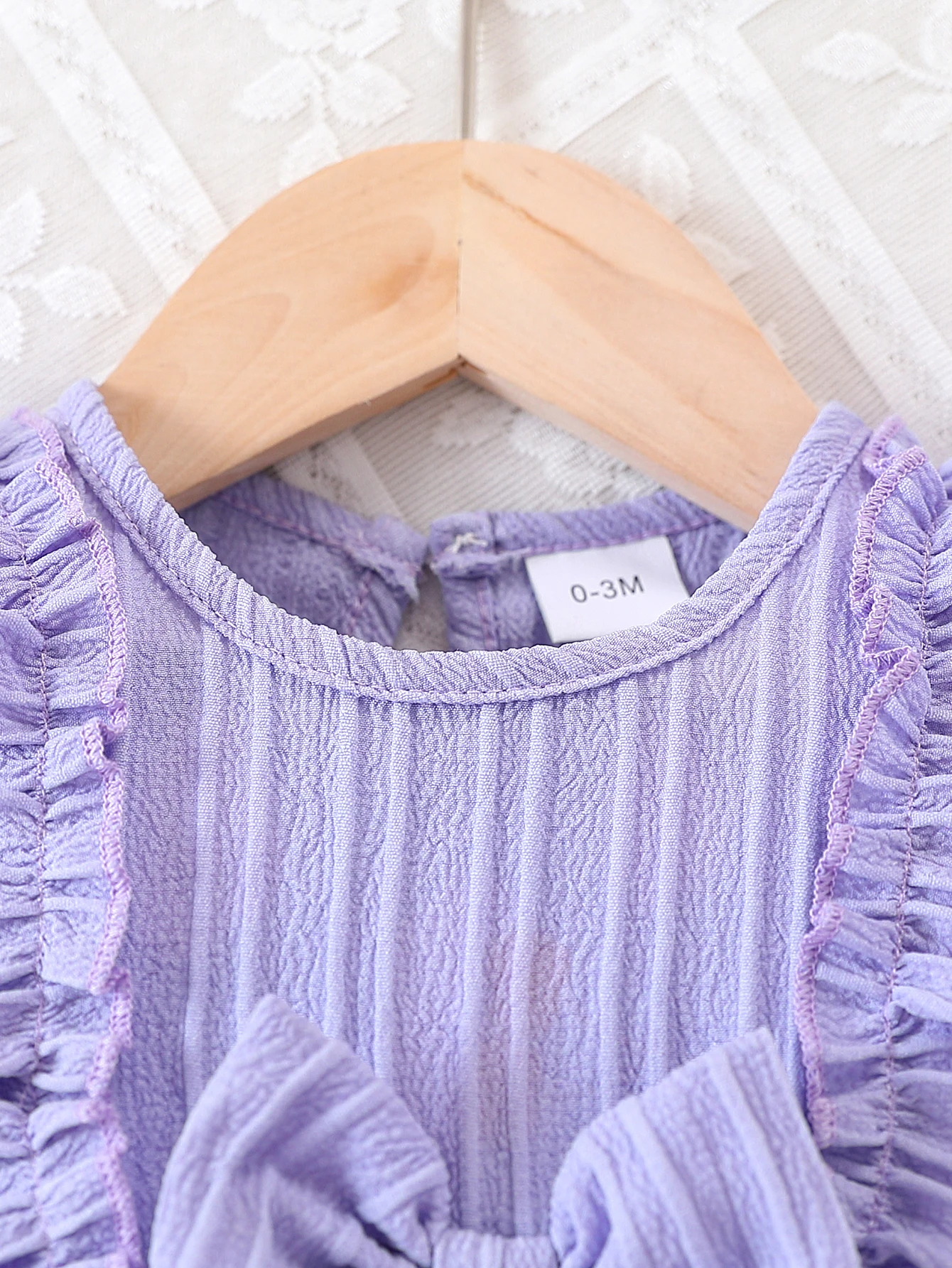 0-24 Months Cute Baby Girl Summer Dress Purple Ruffle Bow Princess Skirt+Headband 2Pcs Baby Clothing thumbnail 3