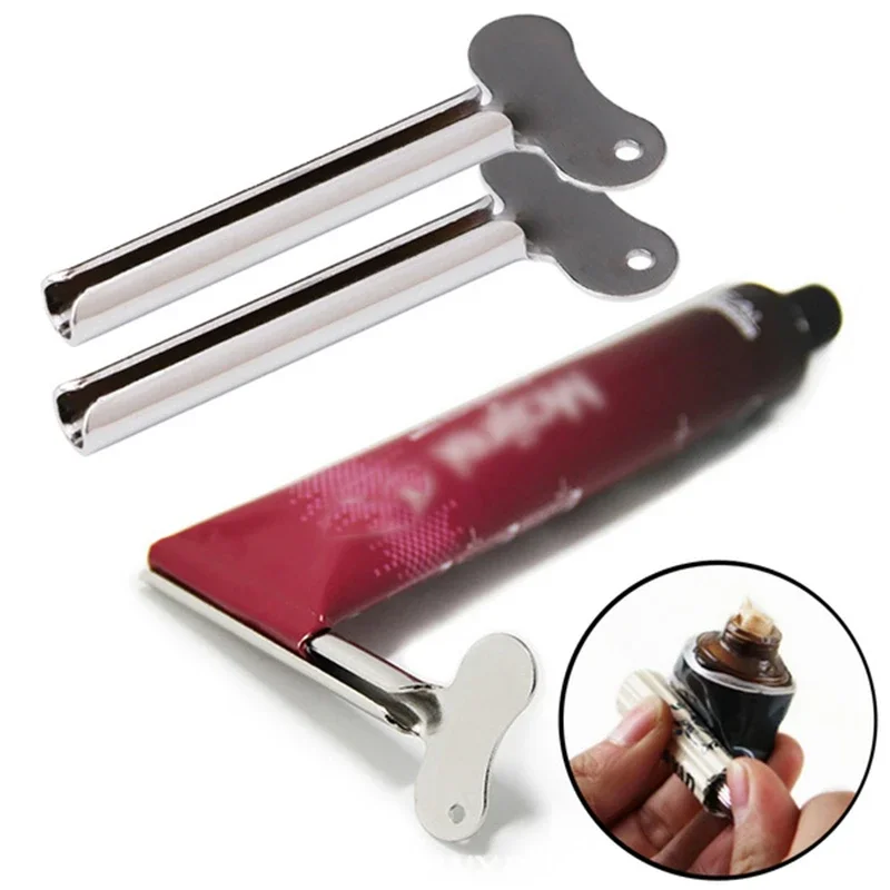1-6 Pcs Stainless Steel Toothpaste Tube Squeezers Metal Key Toothpaste Squeezers for Bathroom Hair Dye Cosmetic Tubes Squeezer thumbnail 2