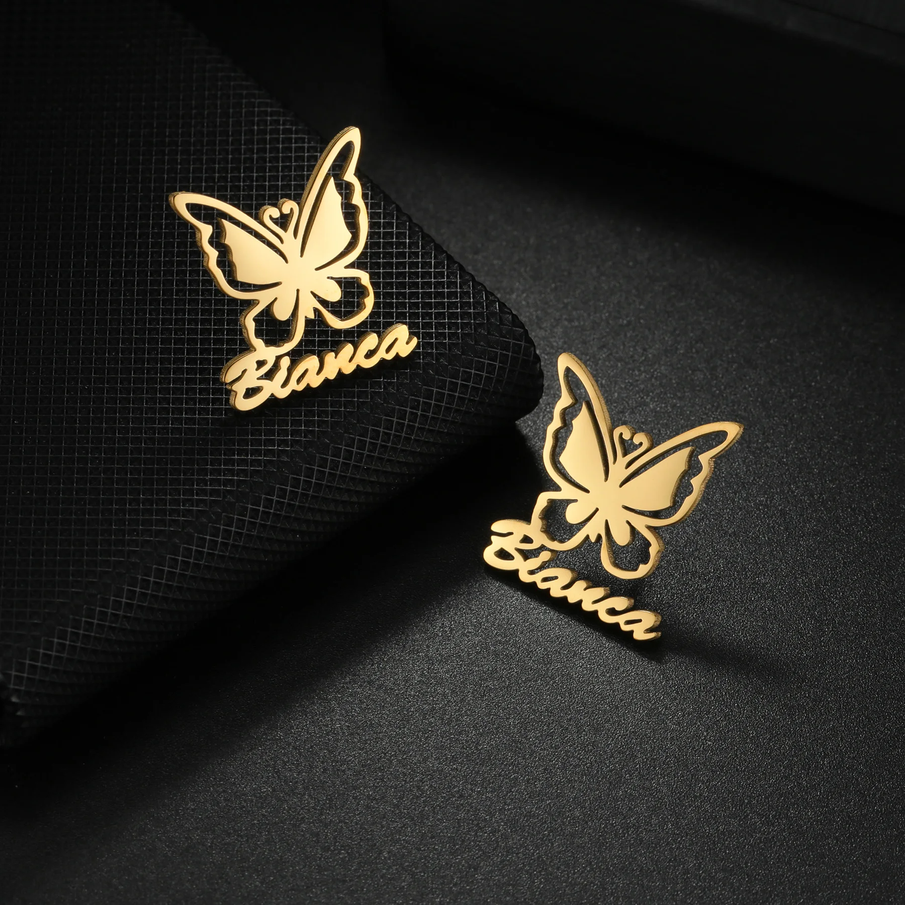 Atoztide Custom Name Stud Earring for Women Frosted Heart Star Stainless Steel Jewelry Trend 2025 Personalized Mother's Day Gift thumbnail 4