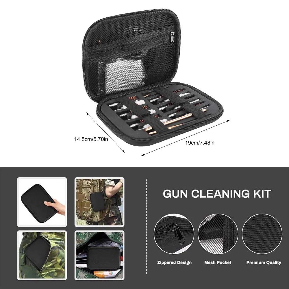 Tactical Gun Cleaning Kit Universal Handgun Pistol Brush Tool for Glock G17 19 22 23 34 43X 1911 Sig Sauer Taurus Accessories thumbnail 5