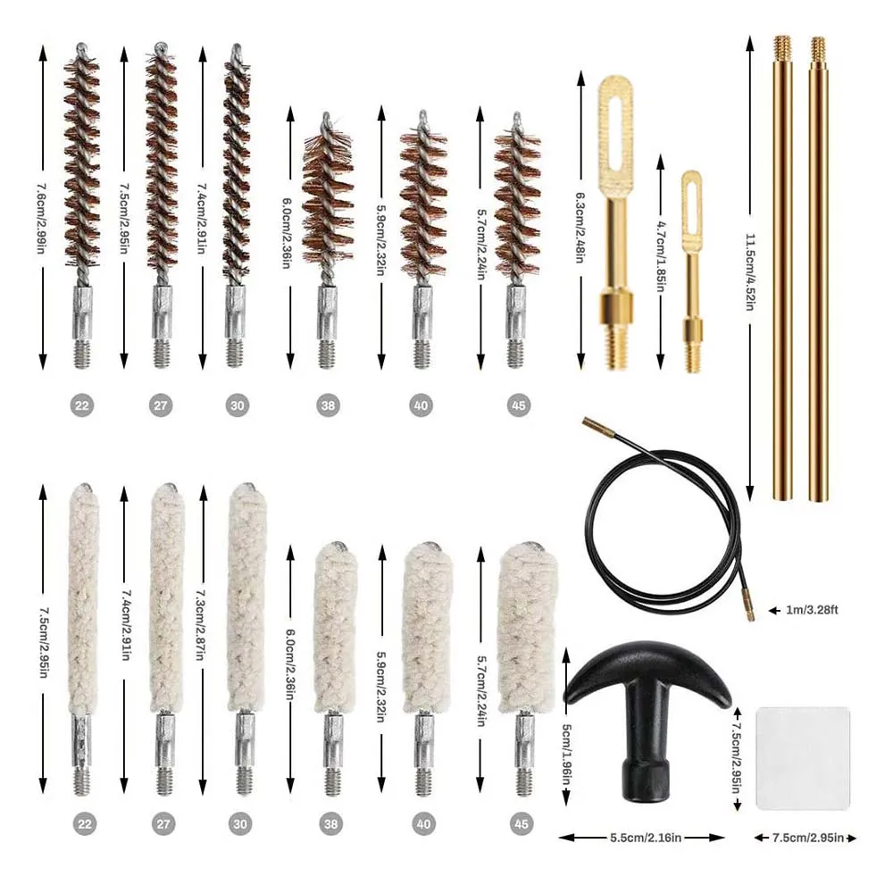 Tactical Gun Cleaning Kit Universal Handgun Pistol Brush Tool for Glock G17 19 22 23 34 43X 1911 Sig Sauer Taurus Accessories thumbnail 3