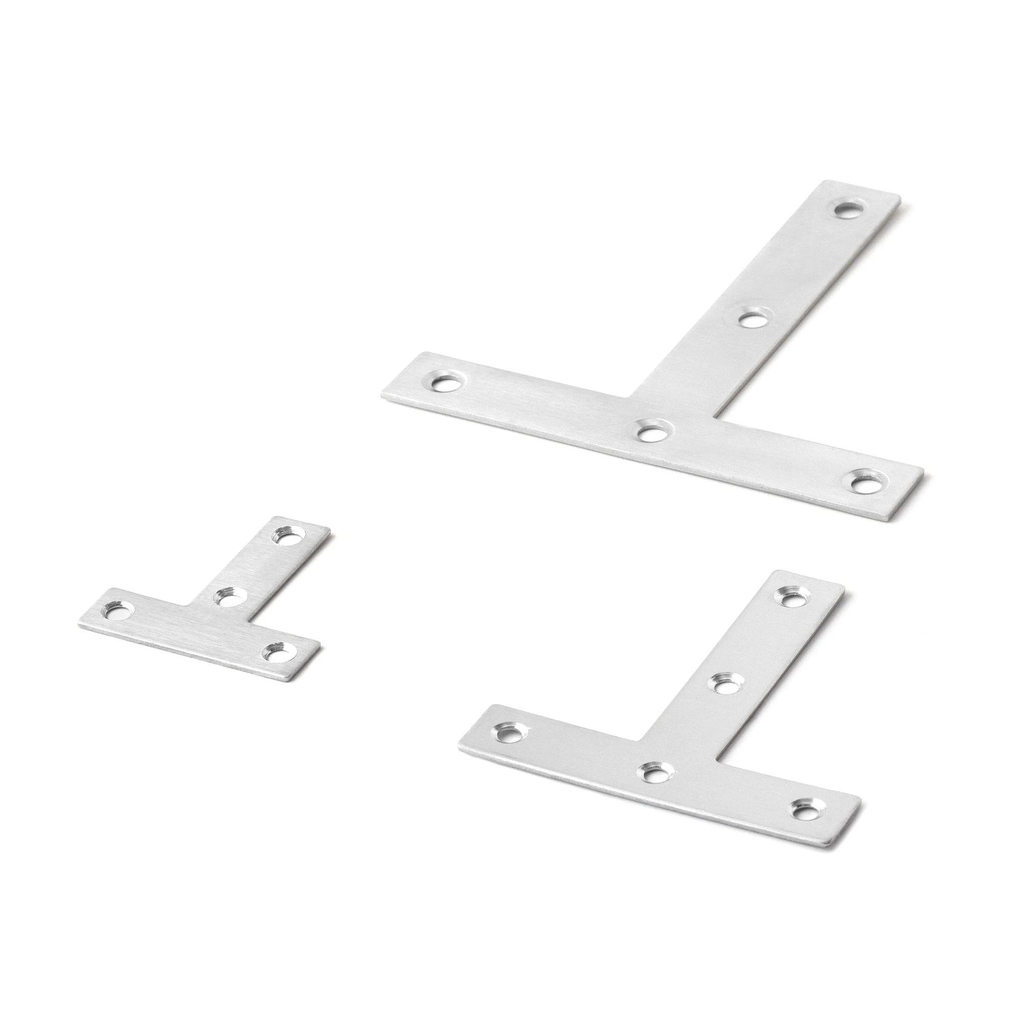 Stainless Steel T-Shap Straight Brace Brackets Mending Joining Plates Repair Fixing Heavy Duty Brackets thumbnail 5