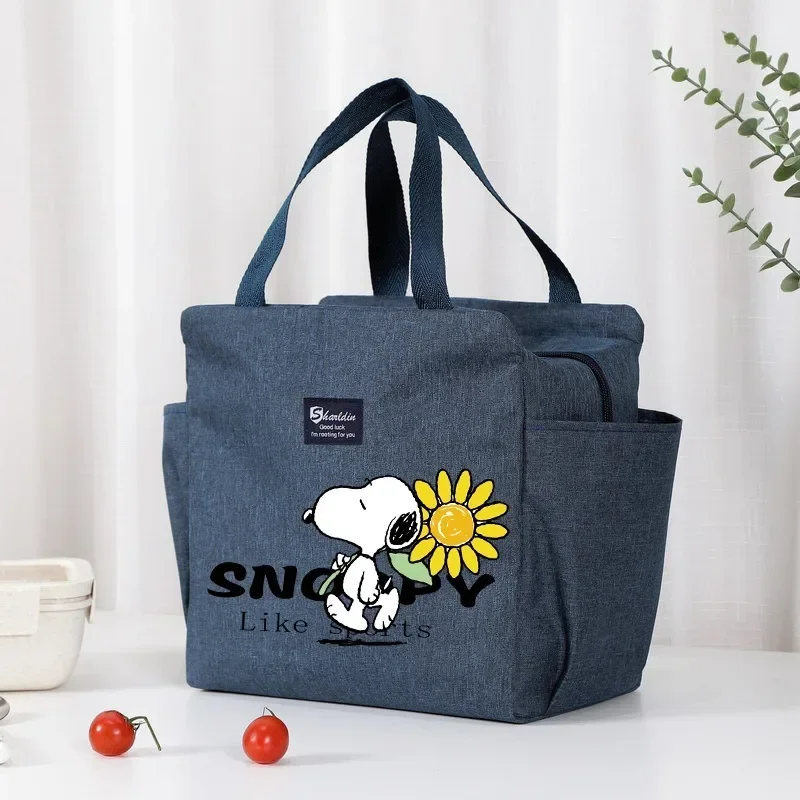 Snoopys Portable Lunch Drink Carrier Insulated Bag Fresh Cooler Pouch Food Thermal Box Tote Picnic Container Bags Cute Kids Gift thumbnail 5