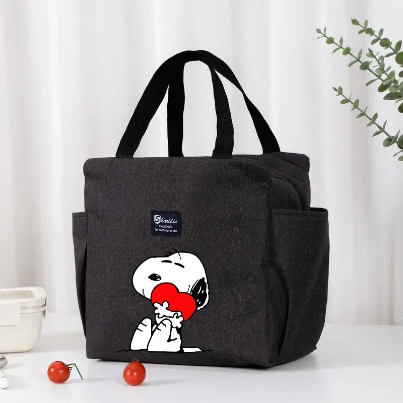 Snoopys Portable Lunch Drink Carrier Insulated Bag Fresh Cooler Pouch Food Thermal Box Tote Picnic Container Bags Cute Kids Gift thumbnail 6