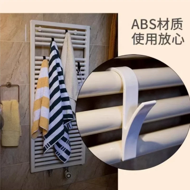 2/5/10/15Pcs Bathroom Shower Towel Holder Hanger Heated Radiator Rail Hooks Clips Storage Racks Clothes Scarf Hanger Hooks thumbnail 6