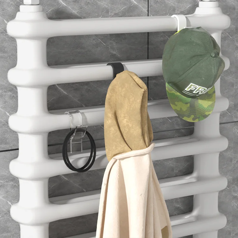 2/5/10/15Pcs Bathroom Shower Towel Holder Hanger Heated Radiator Rail Hooks Clips Storage Racks Clothes Scarf Hanger Hooks thumbnail 3