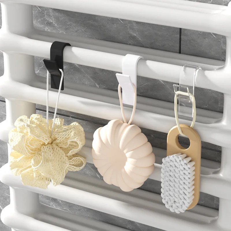 2/5/10/15Pcs Bathroom Shower Towel Holder Hanger Heated Radiator Rail Hooks Clips Storage Racks Clothes Scarf Hanger Hooks thumbnail 2