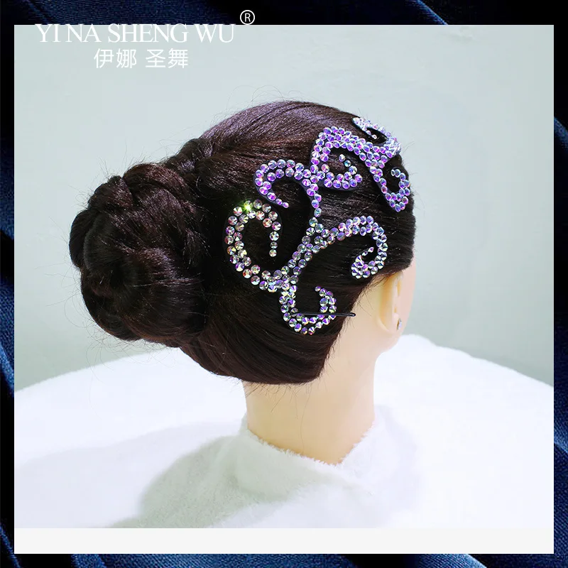 Girls Dance Hair Accessories National Standard Latin Dance Headwear Professional Latin Tango Performance Competition Headwear thumbnail 6