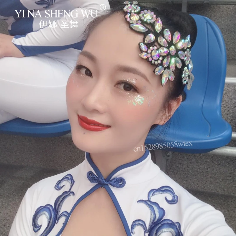 Girls Dance Hair Accessories National Standard Latin Dance Headwear Professional Latin Tango Performance Competition Headwear thumbnail 3