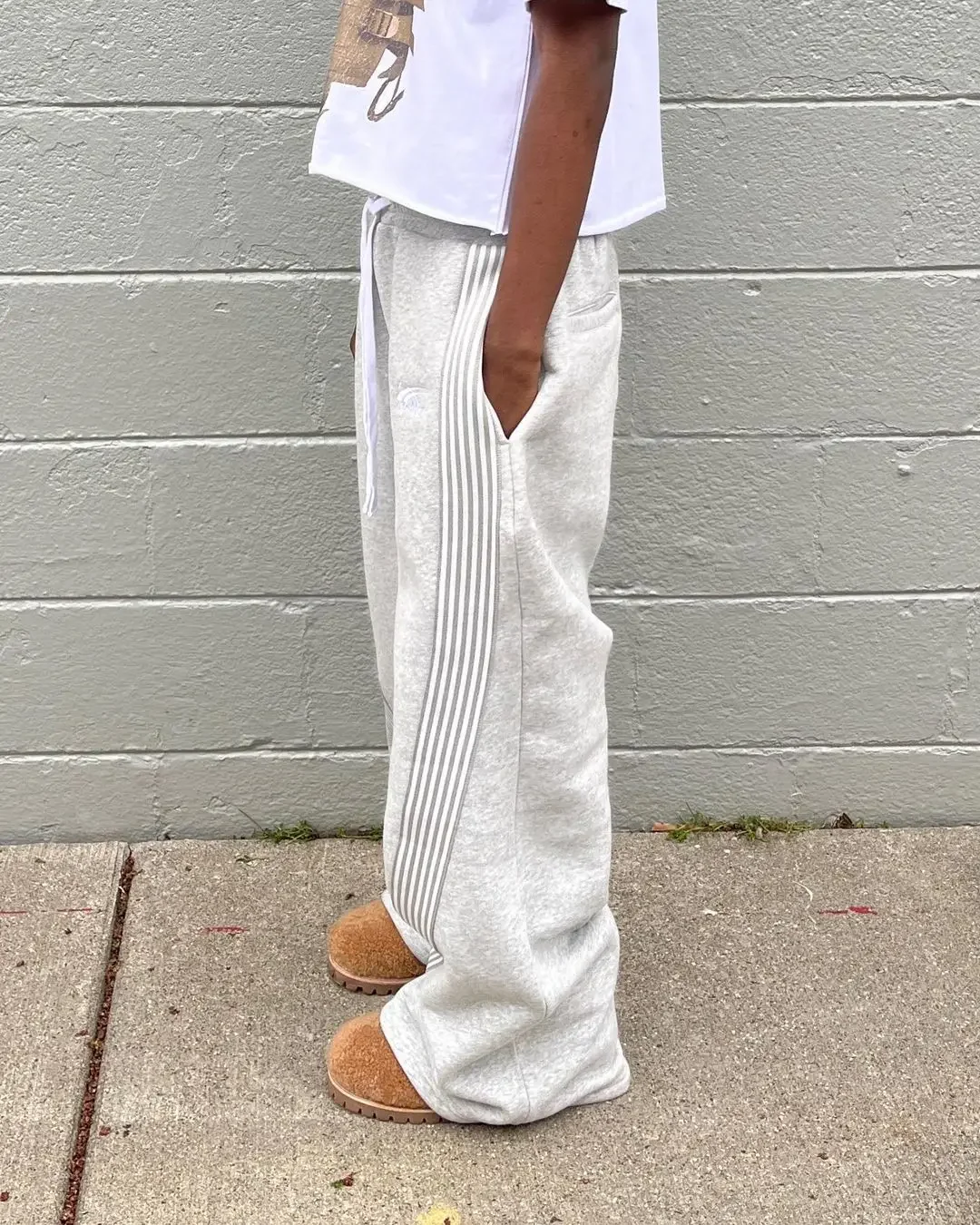 Casual Loose Straight Leg Pants Striped 2025 Summer Fashion Trend Brand Street Hip-hop Jogging Men's Women's Harajuku Sweatpants thumbnail 4