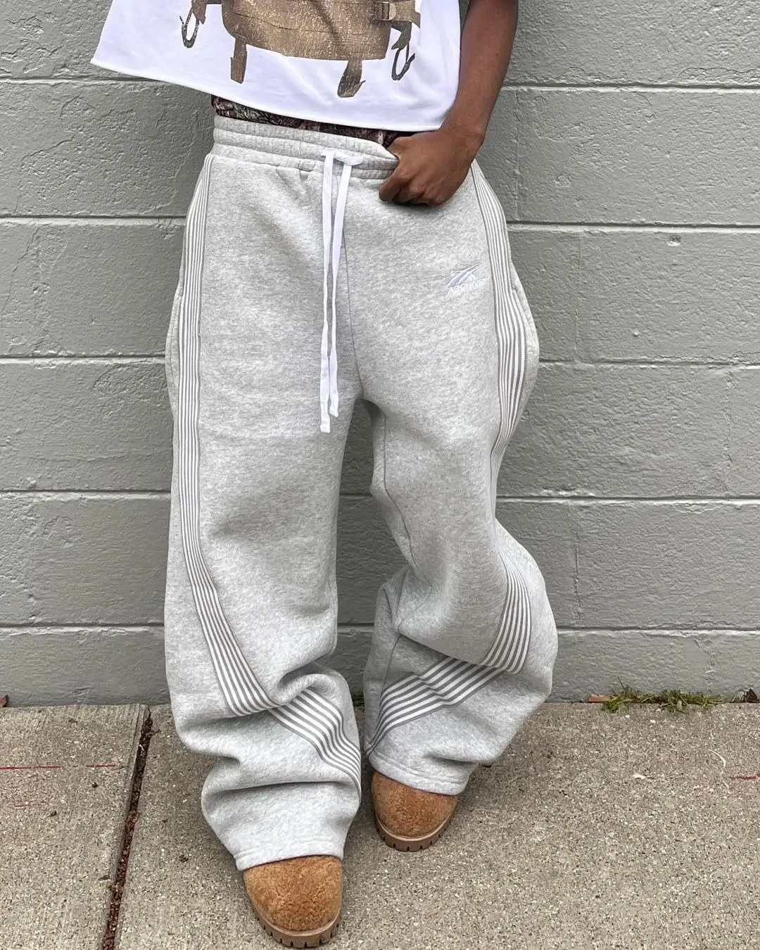 Casual Loose Straight Leg Pants Striped 2025 Summer Fashion Trend Brand Street Hip-hop Jogging Men's Women's Harajuku Sweatpants thumbnail 3