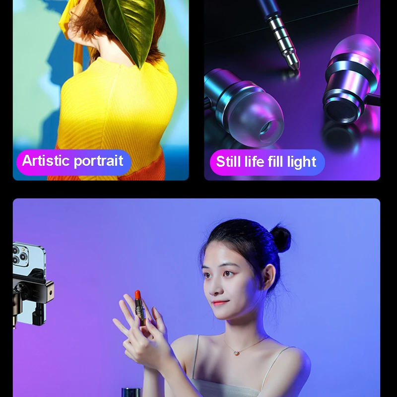 Led photography lighting Led Light Ring With Tripod Rechargeable Led Light Selfie Ring Lamp Photo Shooting Light Ring Phone thumbnail 6
