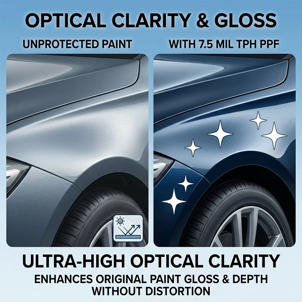 Car Wrap Film TPH Paint Protective Decal PPF Anti Scratch Transparent Stickers Auto Decoration Car Accessories Interior Exterior thumbnail 6