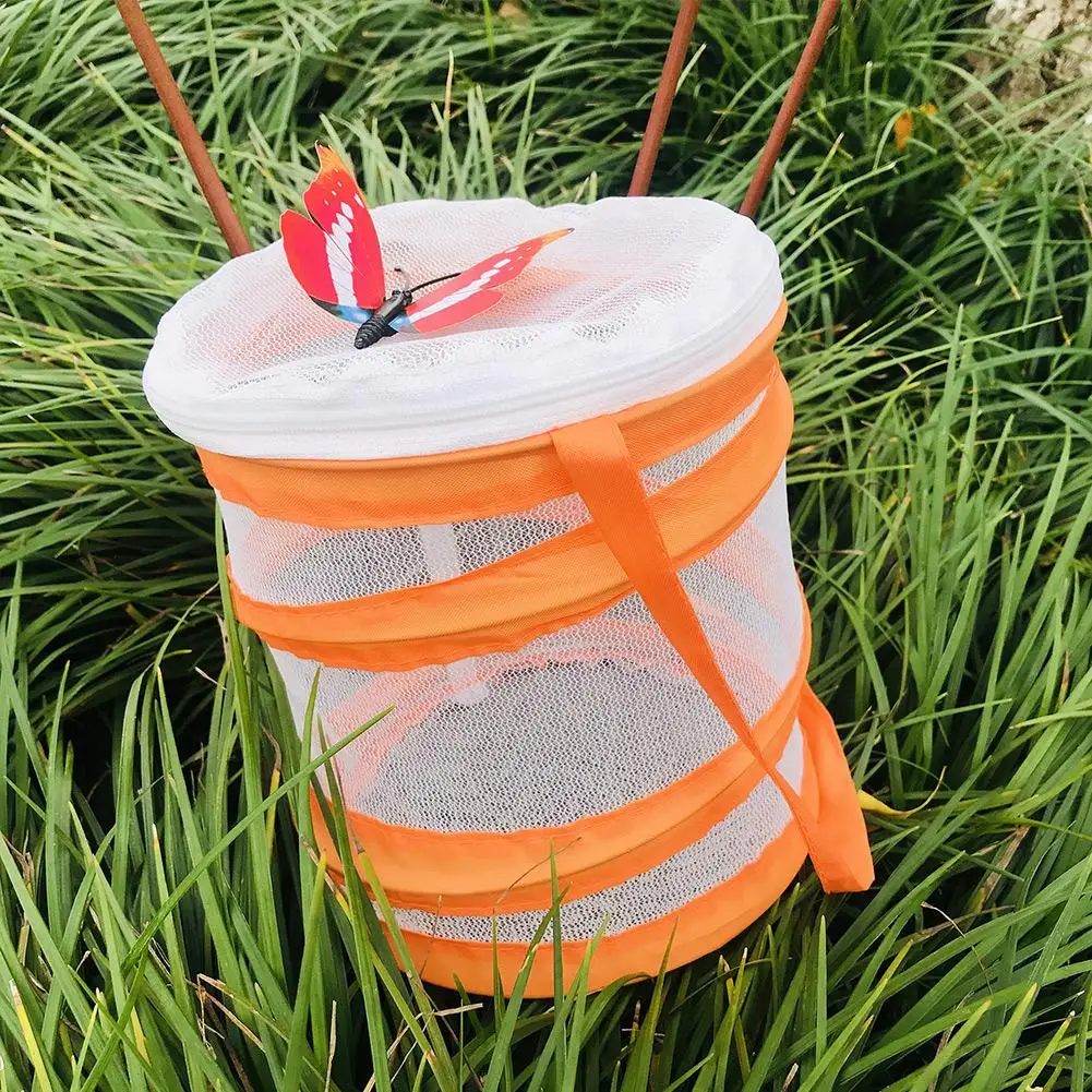Insect And Butterfly Habitat Cage,Clear Mesh Enclosure-up Collapsible Butterfly Habitat Cages,for Outdoor Ages 3+ thumbnail 4
