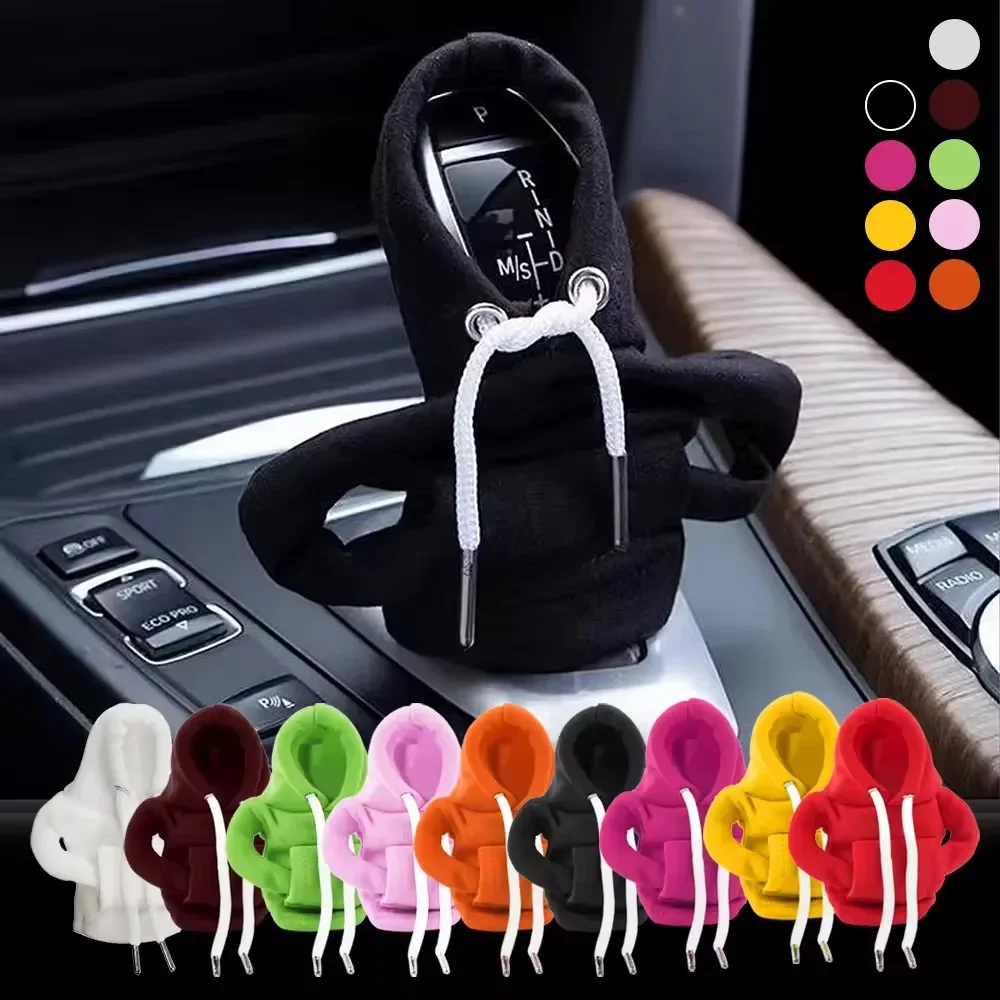 Gear Shift Hoodie Cover Shift Cover Gear Handle Decoration Fits Manual Automatic Universal Car Shift Lever Interior Decor thumbnail 2