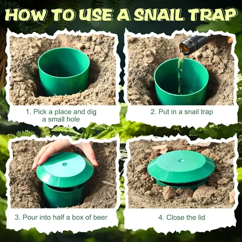 10/1PCS Snail Trap Catcher Garden Slug Cage Reusable Pests Bait Station Tools Garden Farm Protector Tools Garden Accessories thumbnail 5