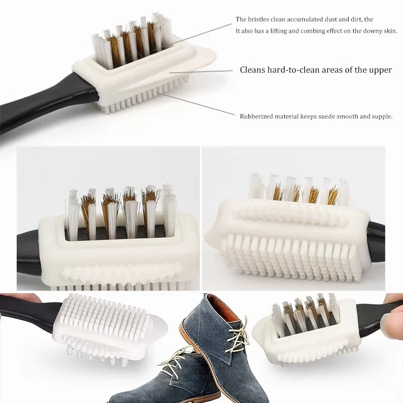 Suede Cleaning Shoe Brush Nubuck Shoes Stain Dust Shoes Brush Steel Plastic Rubber Boot Household Multifunctional Cleaner Tools thumbnail 5