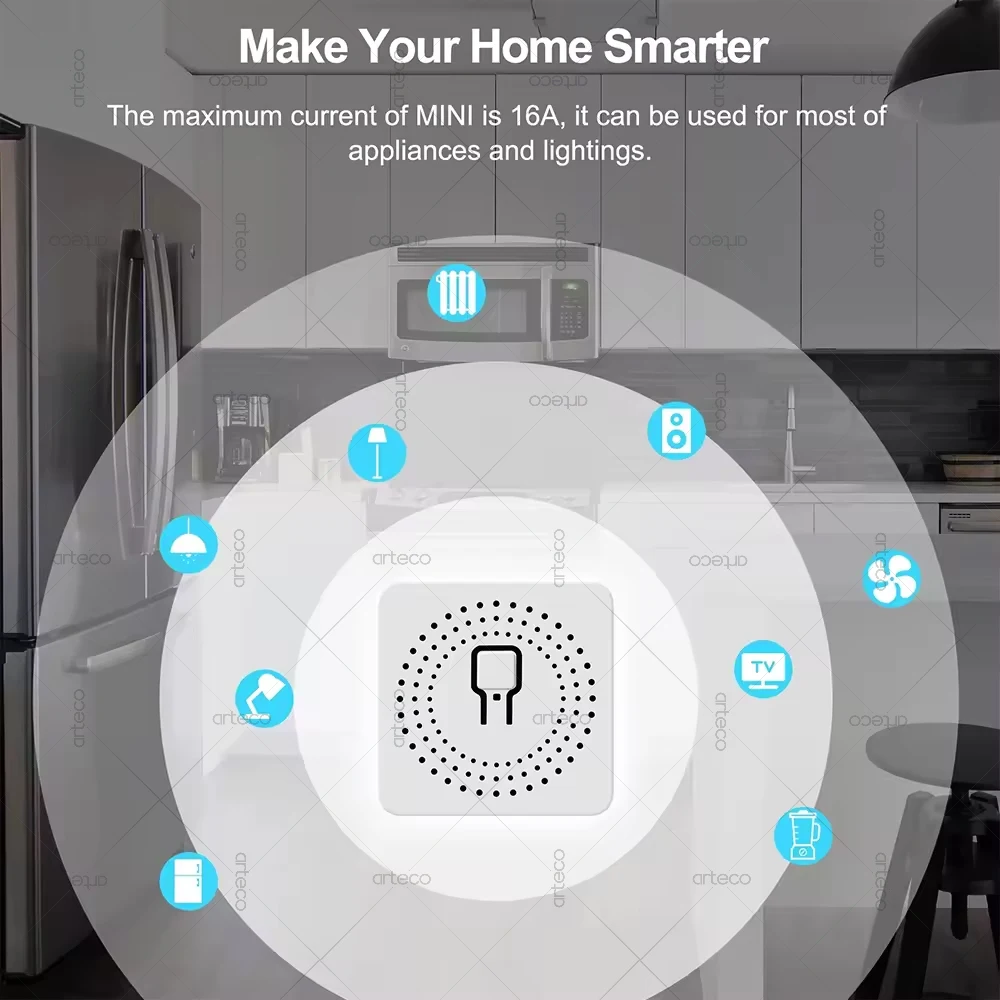ZigBee 3.0 Smart Mini DIY Switch Automation Module 16A Relay Support 2 Way Control App Remote Control Zigbee Gateway Required thumbnail 5