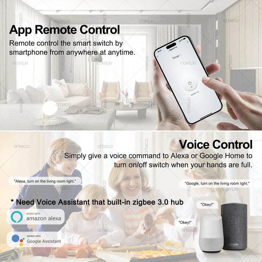 ZigBee 3.0 Smart Mini DIY Switch Automation Module 16A Relay Support 2 Way Control App Remote Control Zigbee Gateway Required thumbnail 4