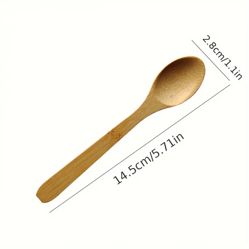 2Bamboo Spoon Small Wooden Spoon Coffee Spoon Ice Cream Jam Spoon Honey Spoon Matcha Spoon Baibenli Spoon Tea Whisk Accessories thumbnail 5