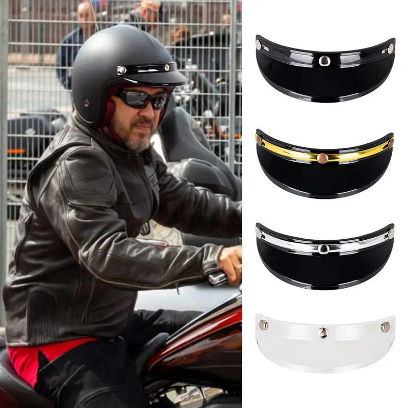 Motorcycle Face Shield Visor Retro Shield Vintage Helmet Brim Vintage Style Helmets Accessories For Motorcycle Helmet 4 Colors thumbnail 2