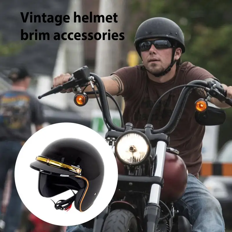 Motorcycle Face Shield Visor Retro Shield Vintage Helmet Brim Vintage Style Helmets Accessories For Motorcycle Helmet 4 Colors thumbnail 3