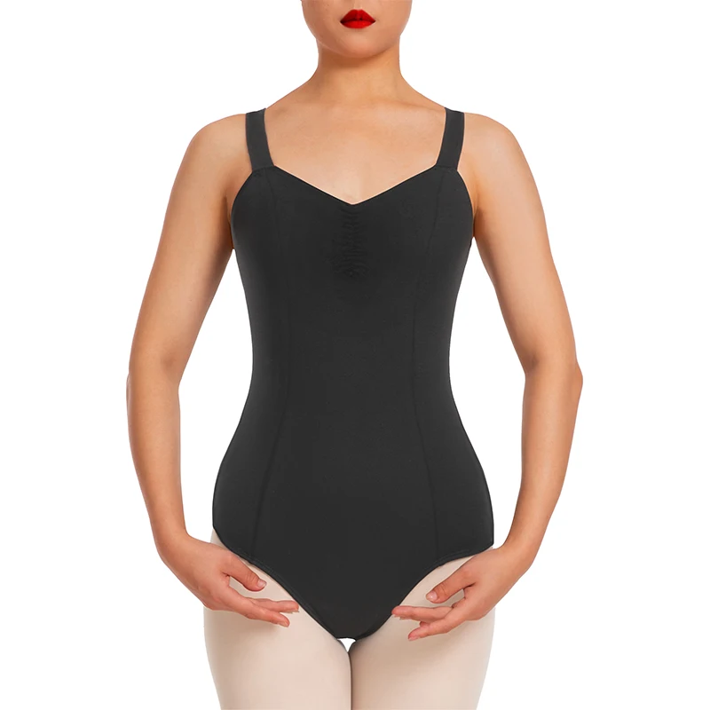 Women's Classical Halter Dance Leotards Elegant Sweetheart Neckline Ballet Leotard for With Full Front Lining for Team Training thumbnail 3