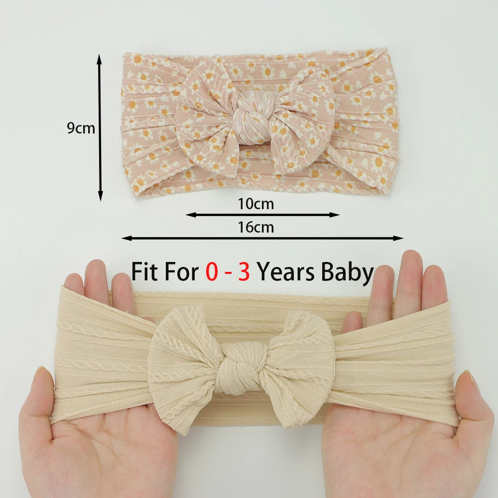 3Pcs/Set Baby Headbands Lot Baby Girl Bows Headband Newborn Headwear Soft Nylon Children Turban Kids Hair Bands Hair Accessories thumbnail 5