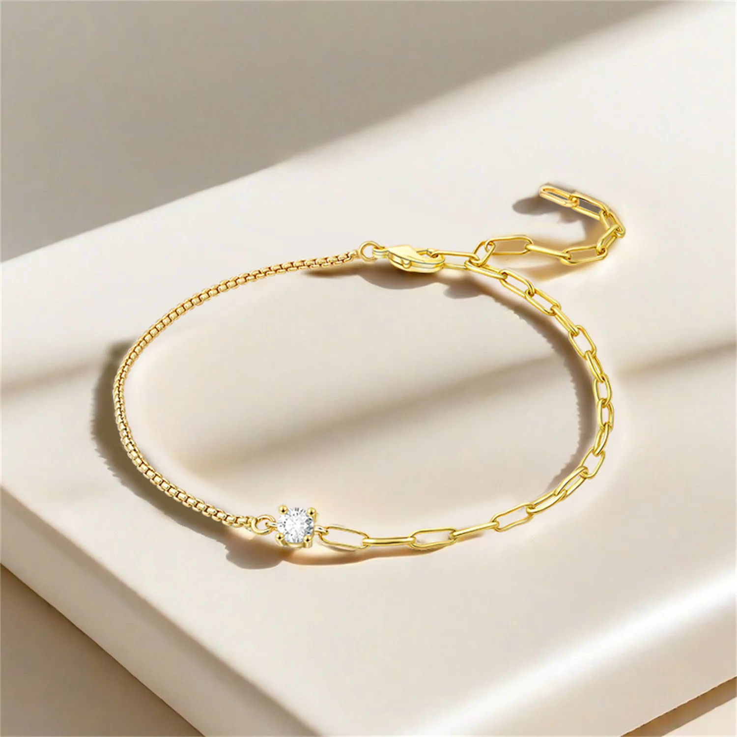 Orstarry S925 Sterling Silver Summer Minimalist Asymmetrical Chain Anklets Women Lady Ankle Bracelet Prom Foot Party Jewelry thumbnail 2