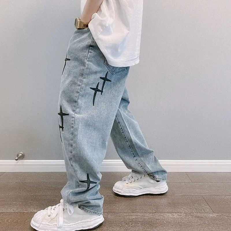 Jeans Men Wide Leg Cargo Pants Streetwear Baggy Men Korean Fashion Loose Straight Male Clothing Y2K Hip Hop Style Male Trousers thumbnail 4