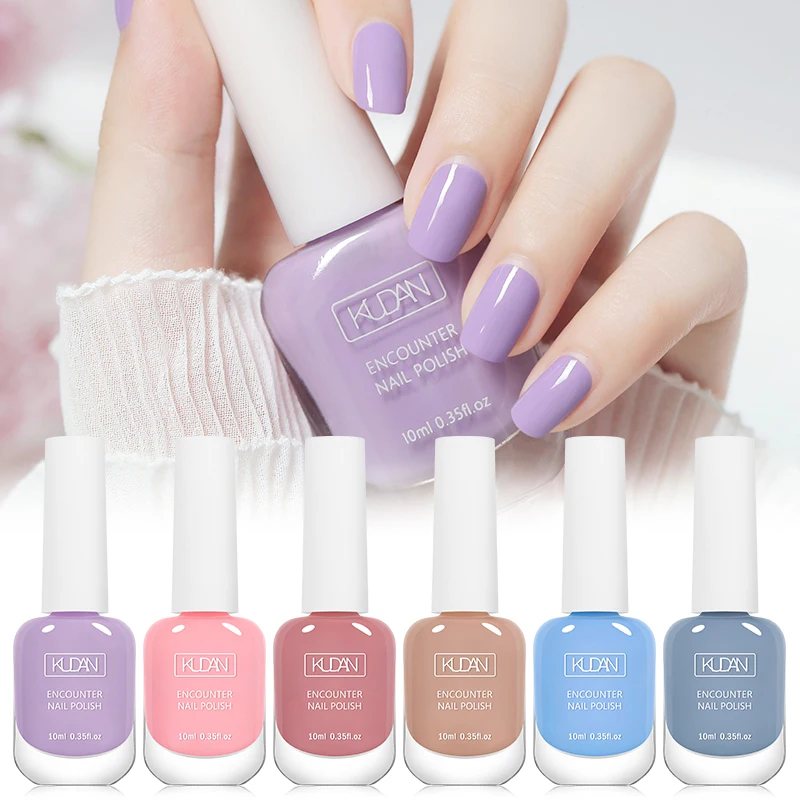 KUDAN 6Pcs Water-Based Nail Polish Set 10ml Nude Red Pink Peel-Off Air-Dry Nail Art Polish Kit Manicure No Need Lamp thumbnail 4
