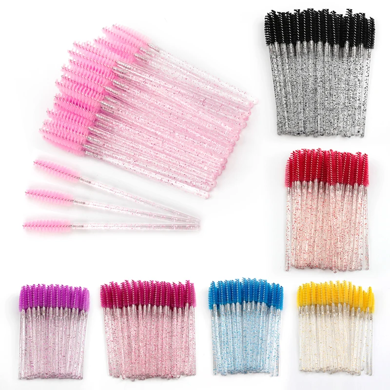 5/50 Pcs Eye Lash Brushes Eyebrow Brush False Eyelashes Extension Tools Mascara Wands Applicator Spoolers Lashes Cosmetic Tool thumbnail 4